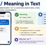 w/ meaning in text