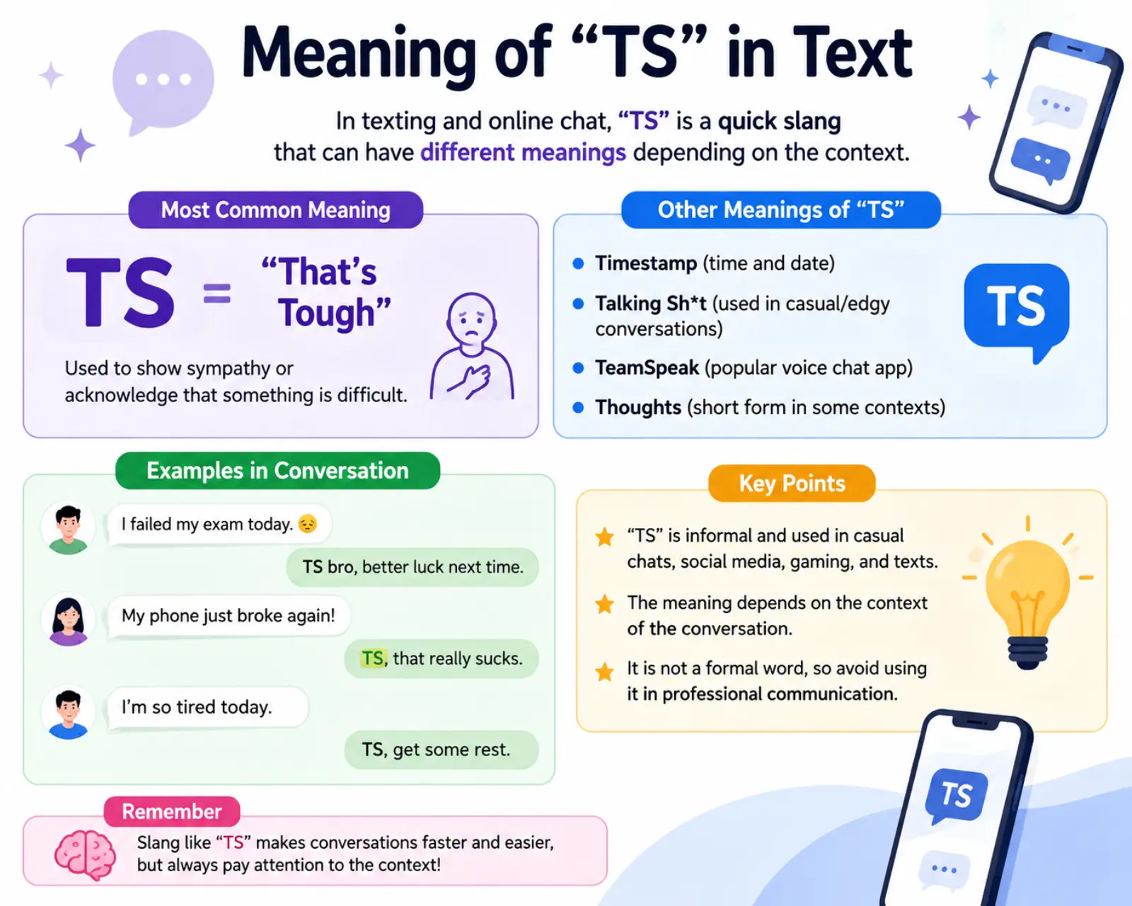 meaning of ts in text