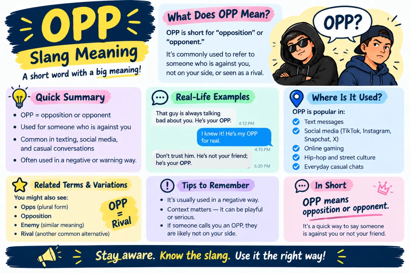 opp meaning slang