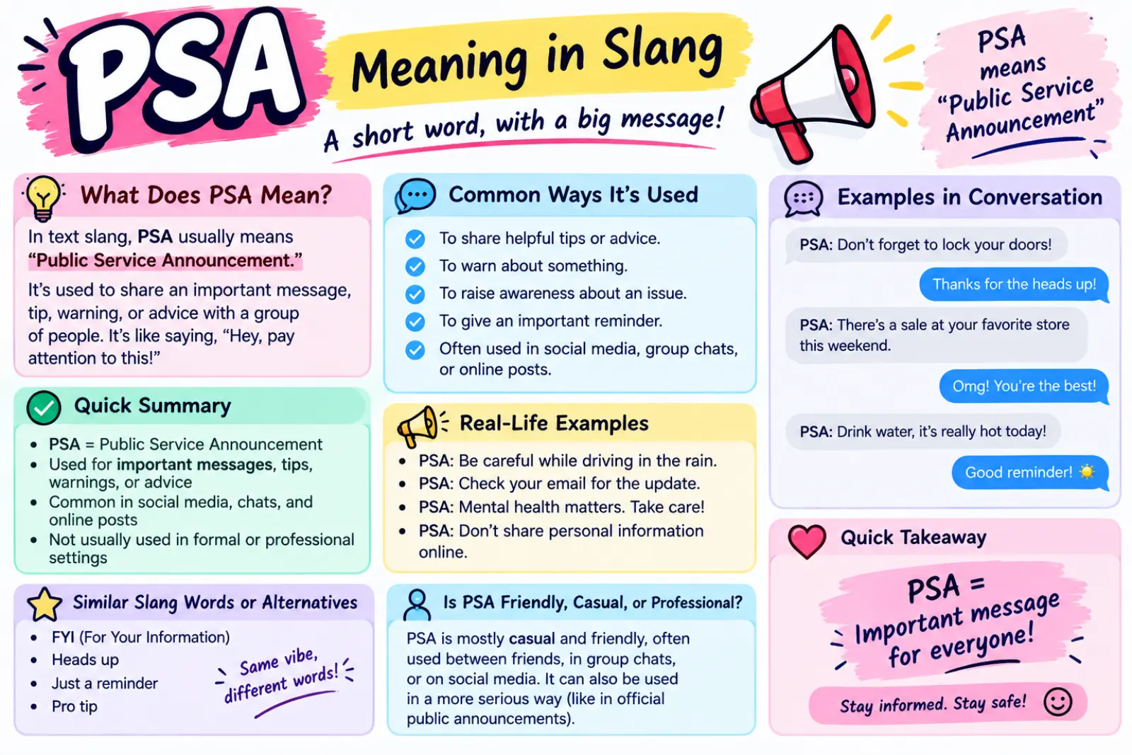 psa meaning slang