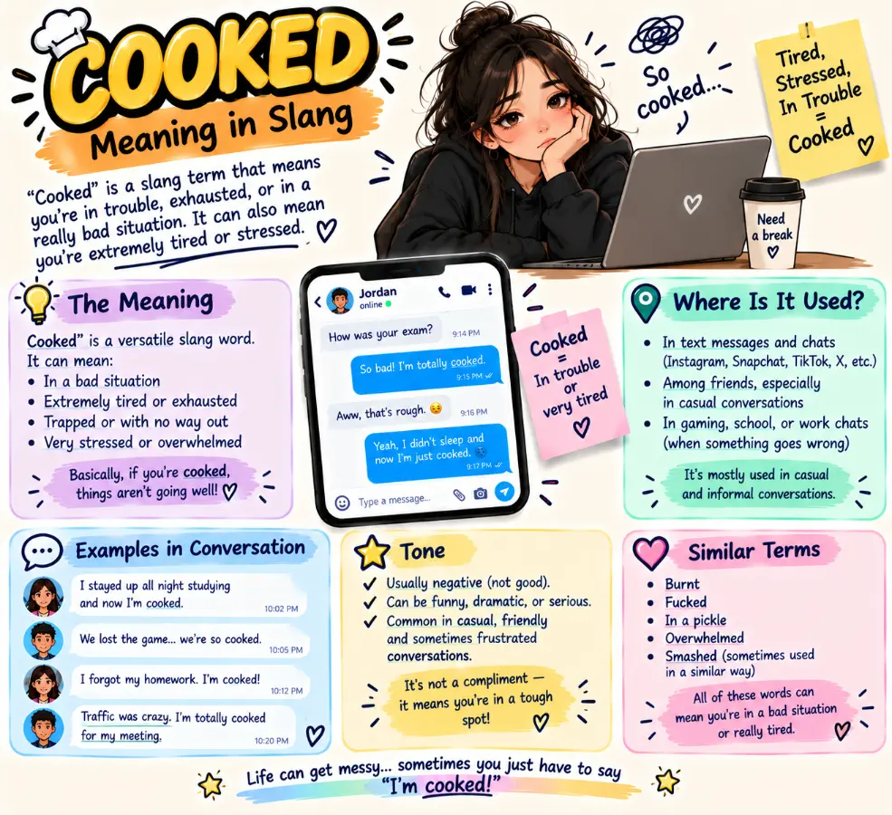 cooked meaning slang