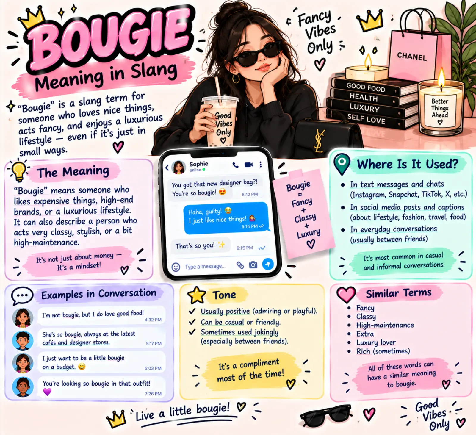 bougie meaning slang