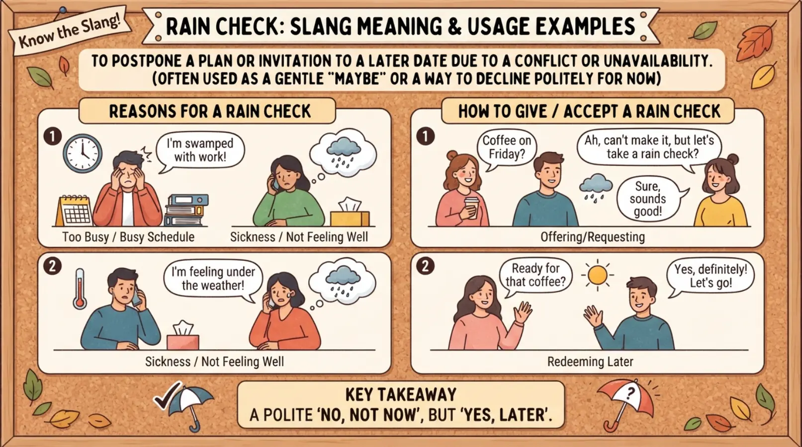 rain check meaning slang